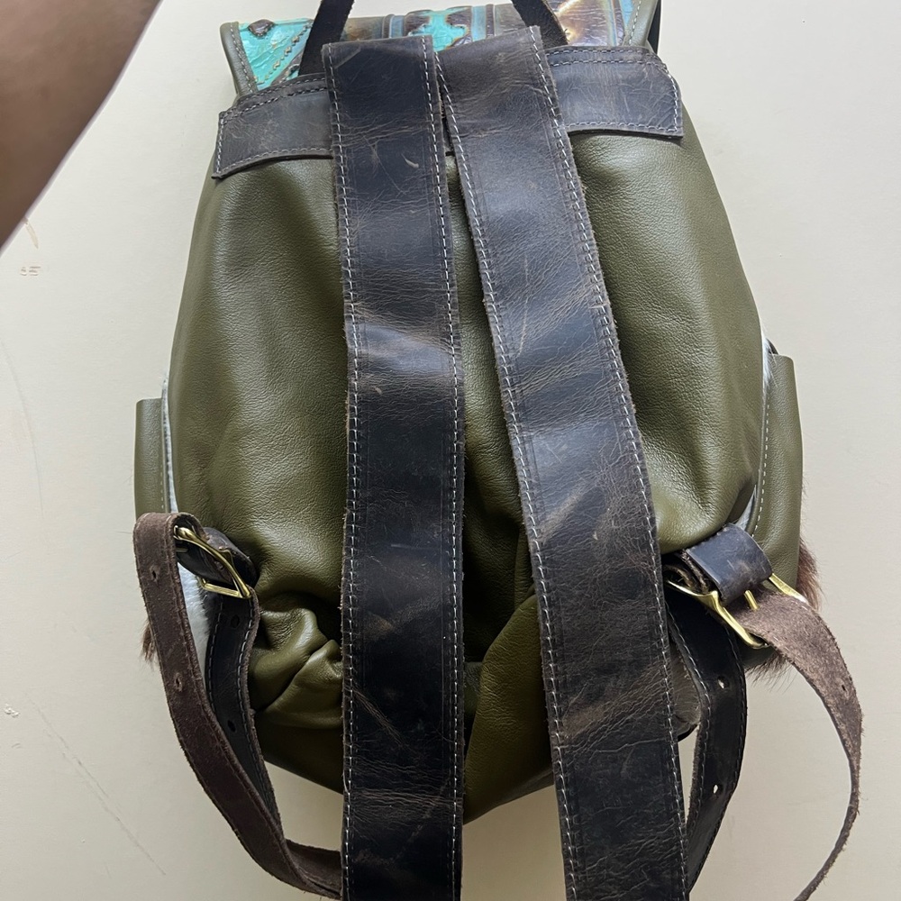 Multicolor Leather Backpack - image 2